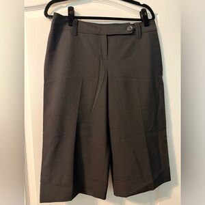 LOFT Black Wide-Leg Dress Pants - Capri Length